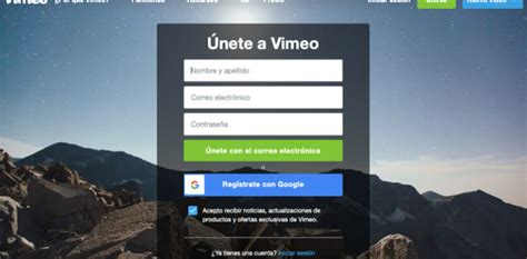 vimeo iniciar sesión.